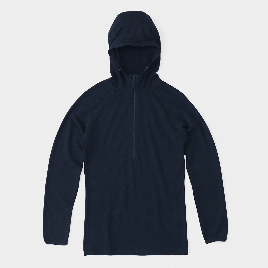 山と道 DFメッシュメリノハーフジップフーディー ユニセックス