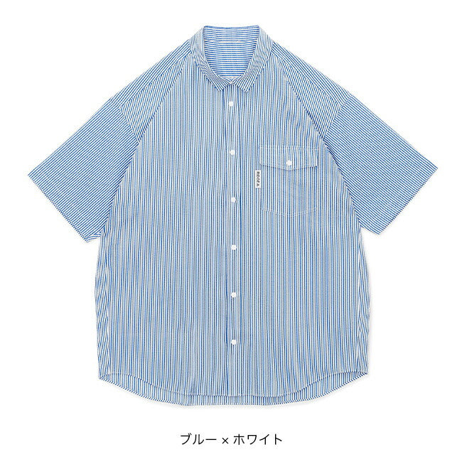 RIDGE MOUNTAIN GEAR ベーシックショートスリーブシャツ ストライプ メンズ