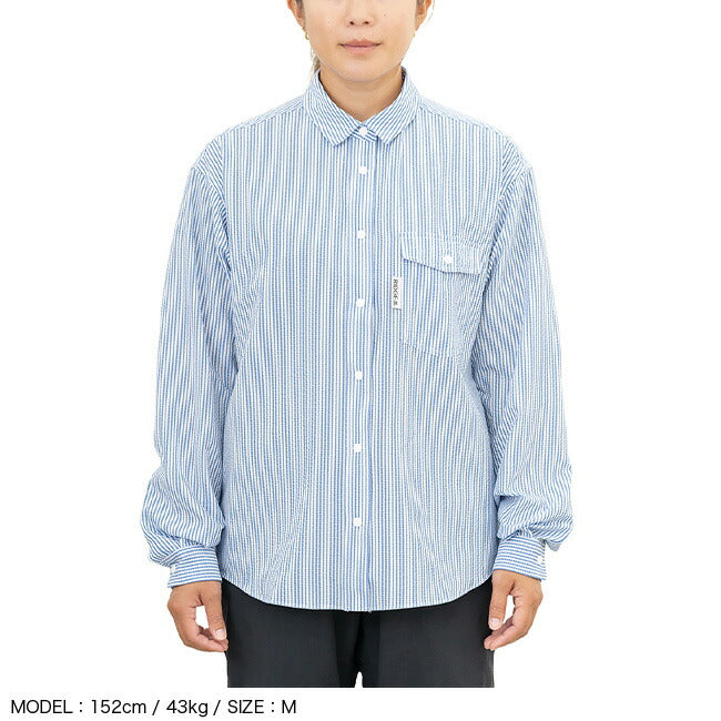 Lサイズ RIDGE MOUNTAIN GEAR 長袖ストライプシャツ Basic Long Sleeve Shirt 